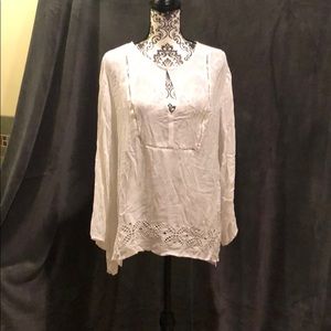 White tunic top with embroidery